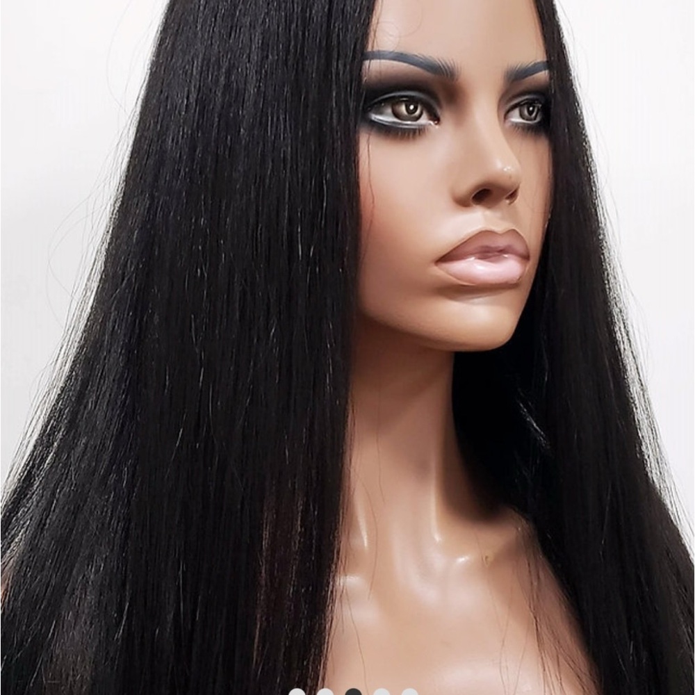 Elegant Black Swiss Lace Front Wig from Selfie Star